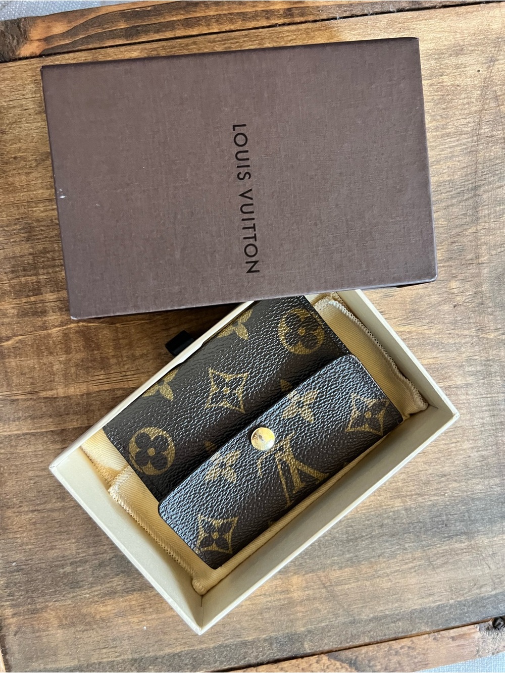 Louis Vuitton Monogram compact snap wallet, made in France. With the box - Picture 2 of 16